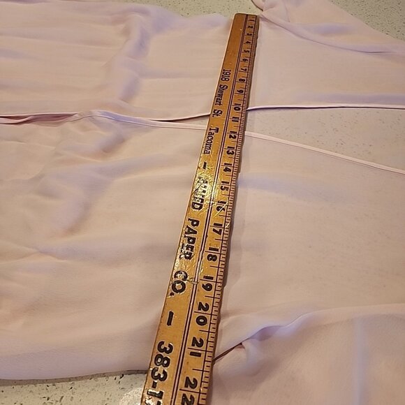 Delicates Robe S /M Sheer Pink Long Sleeve Ties Closed - Picture 6 of 6